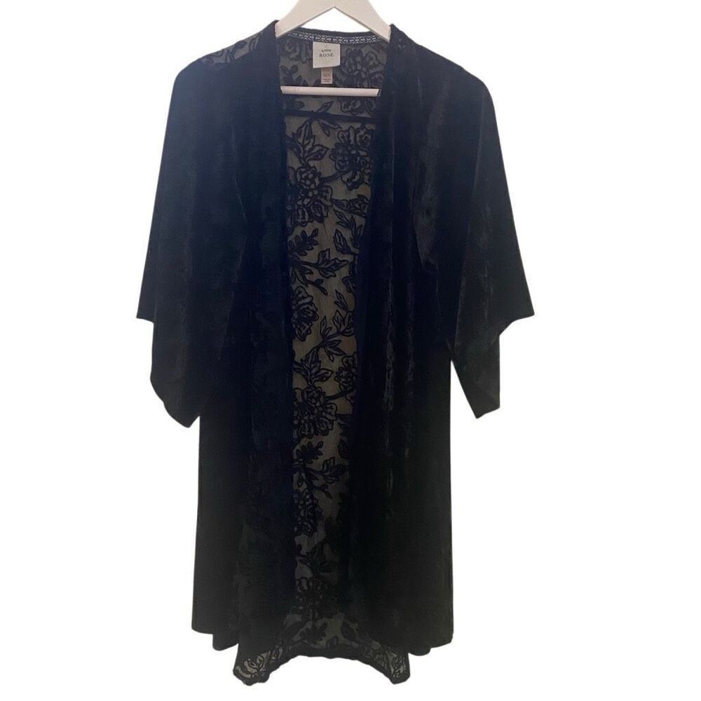 Knox Rose Velvet Lace Cardigan – Medium/Large – Gothic Floral Boho Witchy Cottag - Picture 1 of 5